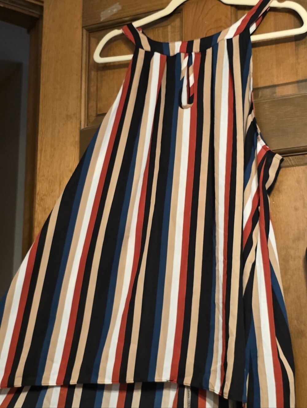 torrid Multi-Color Vertical Stripe Halter Tunic
